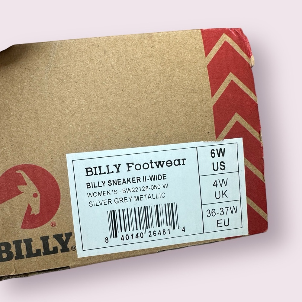 Like New Women’s Billy Footwear Silver Metallic Shoes With Box Size 6 Wide - Picture 12 of 12